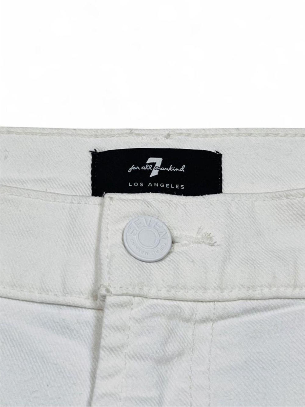NWT! 7 For All Mankind Peggi White Jeans Women’s Size 32 L30 High Rise Taper - Picture 7 of 12